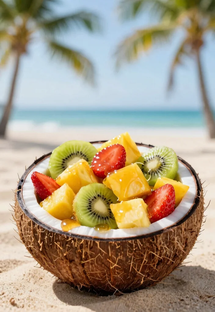 10 Beach Dinner Recipes for Relaxed Summer Nights 10. Tropical Fruit Salad 0