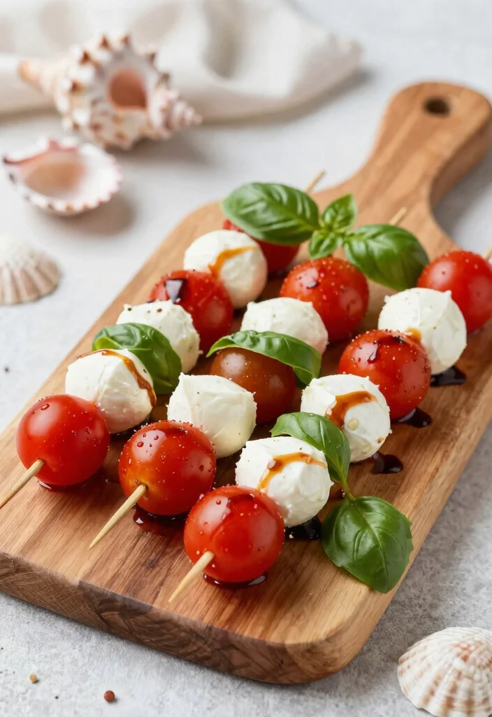 10 Beach Dinner Recipes for Relaxed Summer Nights 9. Caprese Skewers 0