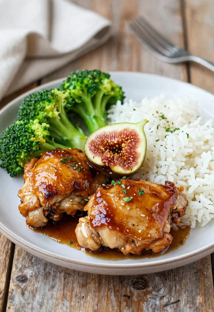 10 Fig Dinner Recipes for Sweet Savory Balance 2. Fig Glazed Chicken Thighs 0
