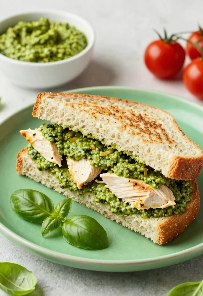 10 Keto Chicken Sandwich Recipes for Low Carb Comfort 3. Creamy Pesto Chicken Sandwich 0