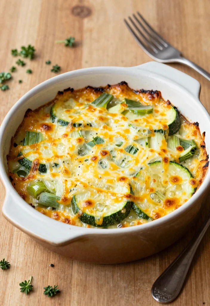 10 Keto Leek Recipes for Mild Savory Flavor 9. Leek and Zucchini Gratin 0