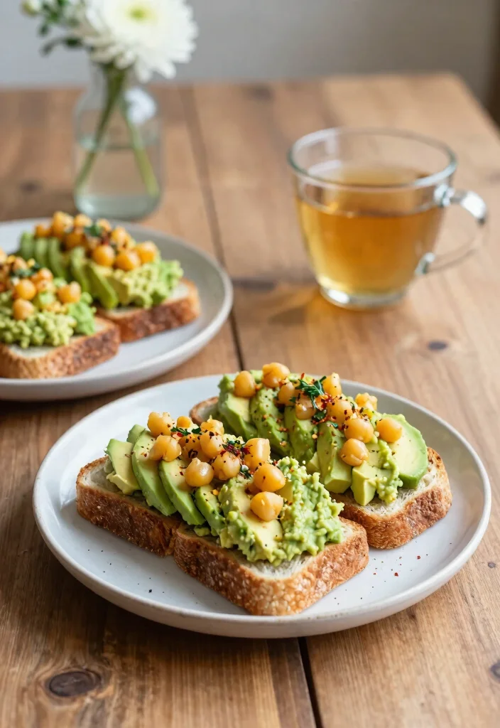 10 Lazy Vegan Recipes for Effortless Plant Based Meals 1. Avocado Toast with Chickpeas 0