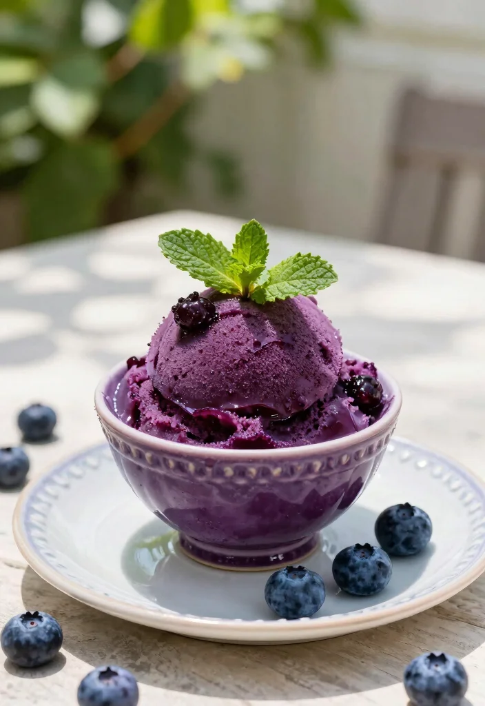10 Low Calorie Healthy Blueberry Recipes for Sweet Balance 8. Blueberry Sorbet 0