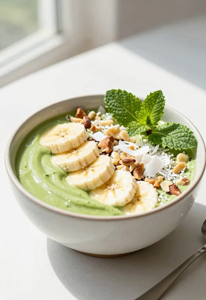 10 Low Carb Vegan Breakfast Recipes for Light Mornings 9. Matcha Smoothie Bowl 0