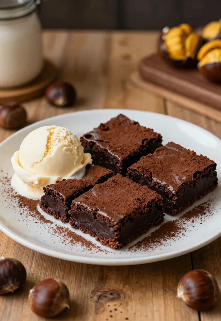 10 Vegan Chestnut Recipes for Seasonal Comfort 10. Vegan Chestnut Brownies 0