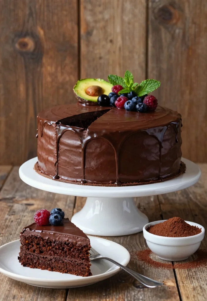 10 Vegan Mexican Dessert Recipes with Bold Sweet Flavor 2. Chocolate Avocado Cake 0
