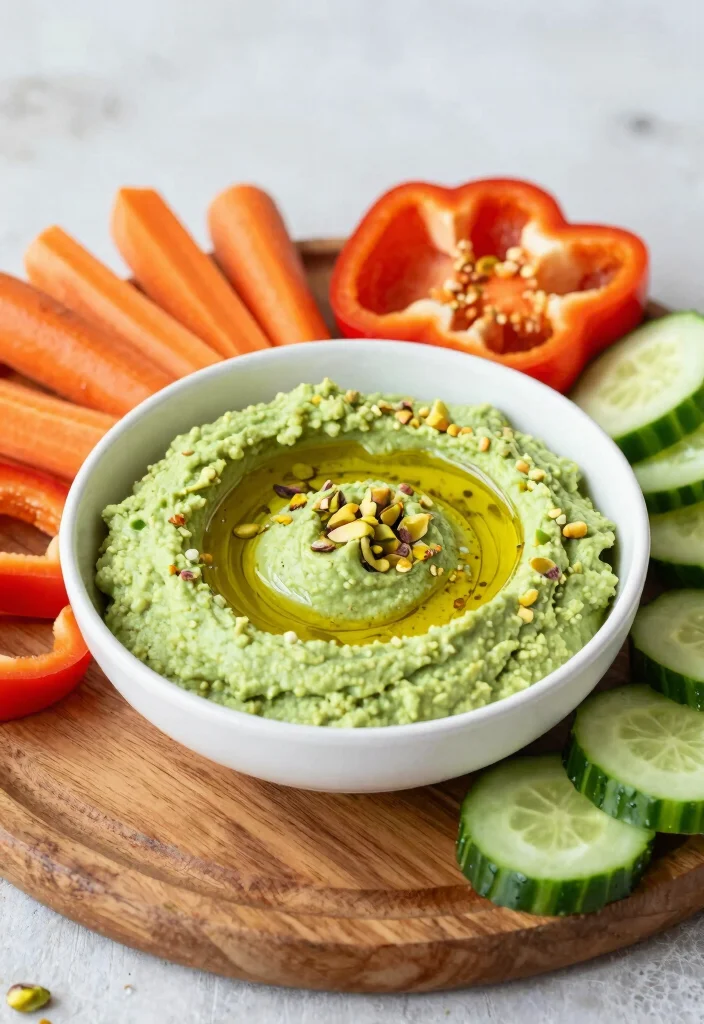 10 Vegan Pistachio Recipes for Rich Nutty Dishes 4. Spicy Pistachio Hummus 0