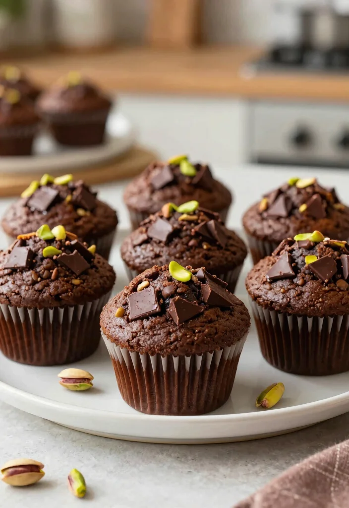 10 Vegan Pistachio Recipes for Rich Nutty Dishes 7. Chocolate Pistachio Muffins 0