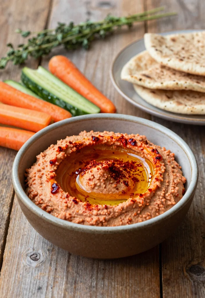 10 Vegan Sandwich Spread Recipes for Quick Meals 2. Spicy Roasted Red Pepper Hummus 0