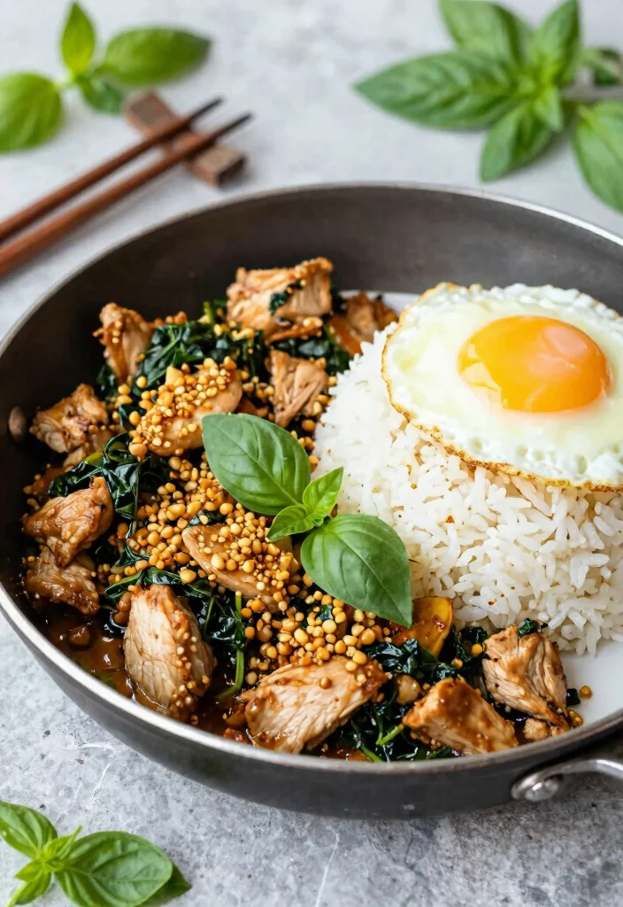 12 Asian Chicken Dinner Recipes with Bold Flavor 2. Thai Basil Chicken Pad Krapow Gai 0