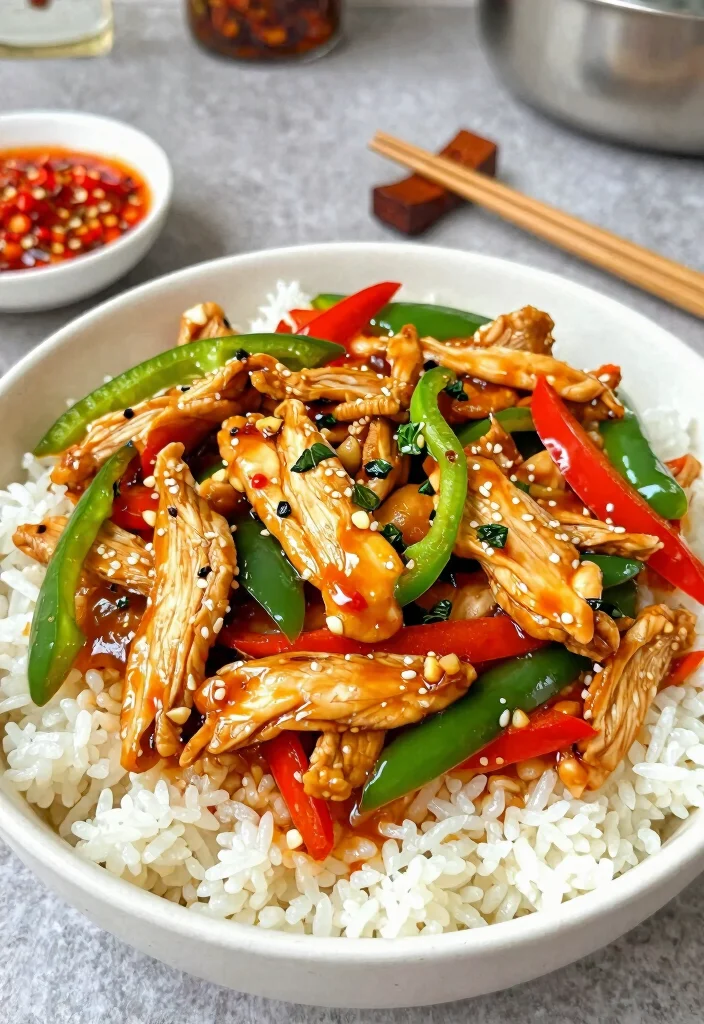12 Asian Chicken Dinner Recipes with Bold Flavor 8. Fiery Garlic Chicken Stir Fry 0