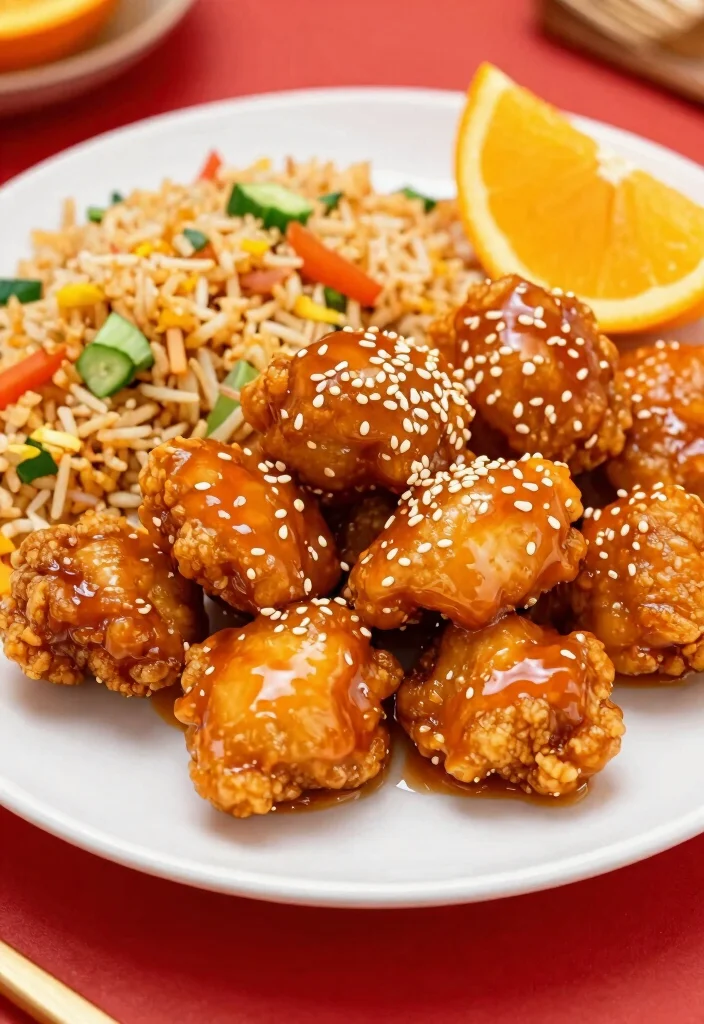 12 Asian Chicken Dinner Recipes with Bold Flavor 9. Sweet and Spicy Orange Chicken 0