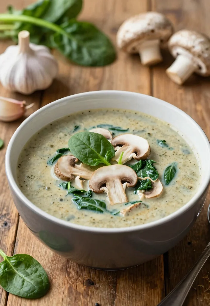 12 Comfort Keto Recipes for Cozy Low Carb Eating 7. Mushroom and Spinach Soup 0