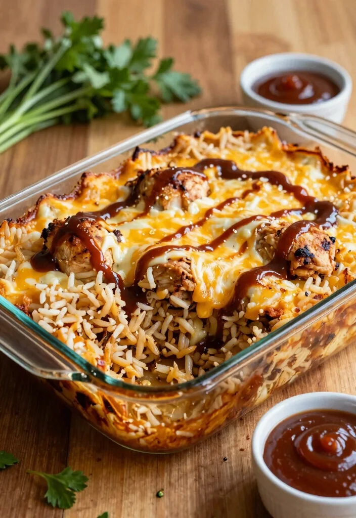 12 Dump and Bake Dinner Recipes for Easy Nights 6. BBQ Chicken and Rice Casserole 0
