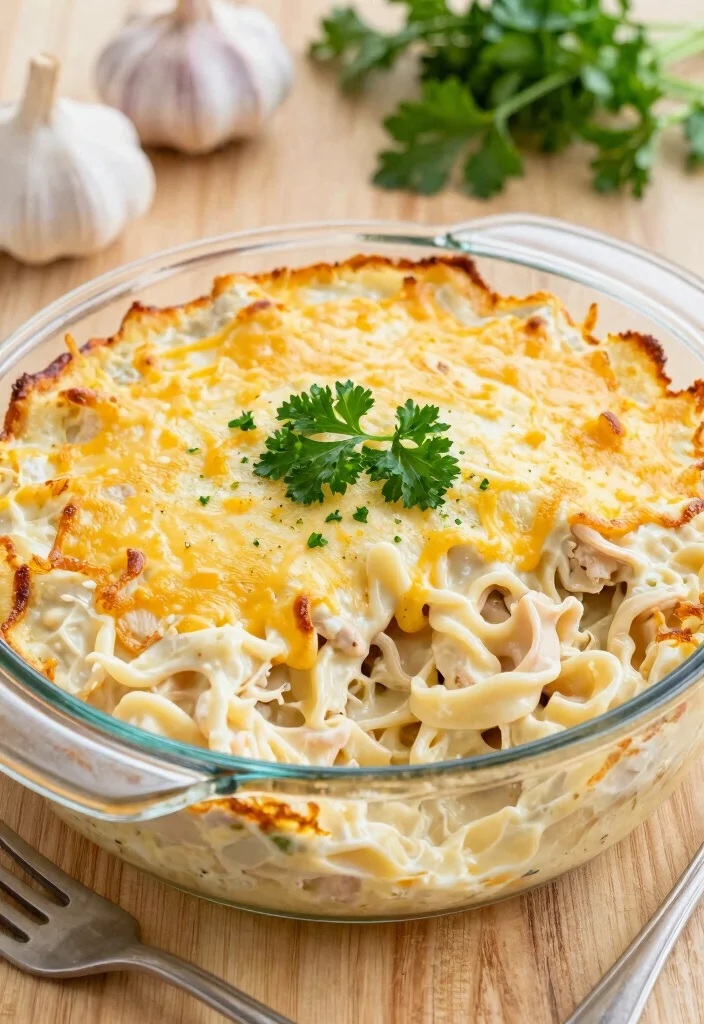 12 Dump and Bake Dinner Recipes for Easy Nights 9. Chicken Alfredo Pasta Bake 0