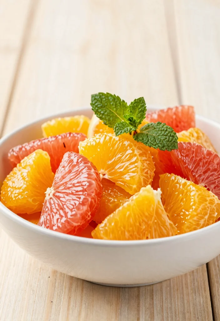 12 Fresh Fruit Dessert Recipes for Light Natural Sweetness 10. Citrus Salad with Mint 0