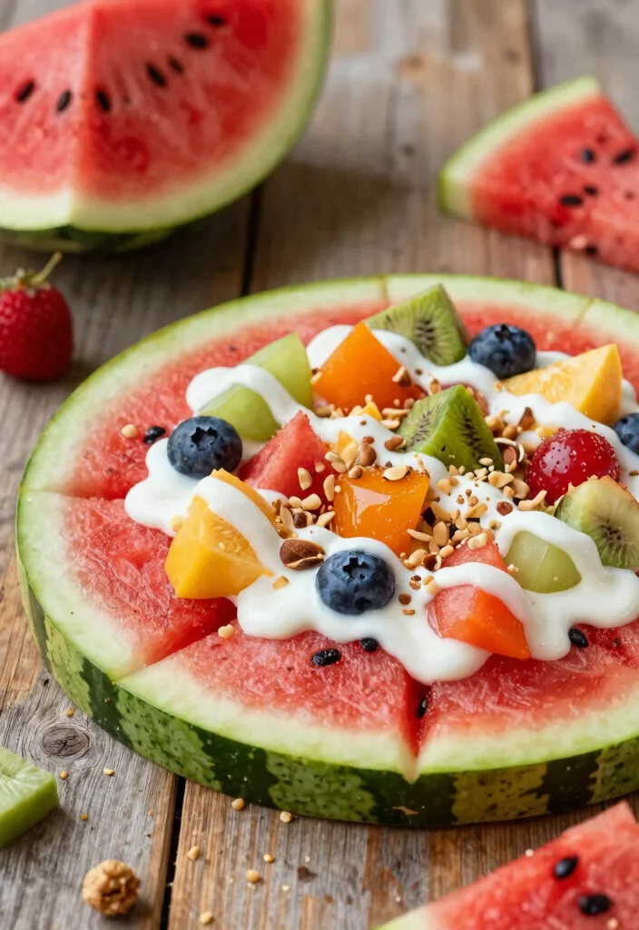 12 Fresh Fruit Dessert Recipes for Light Natural Sweetness 4. Watermelon Pizza 0