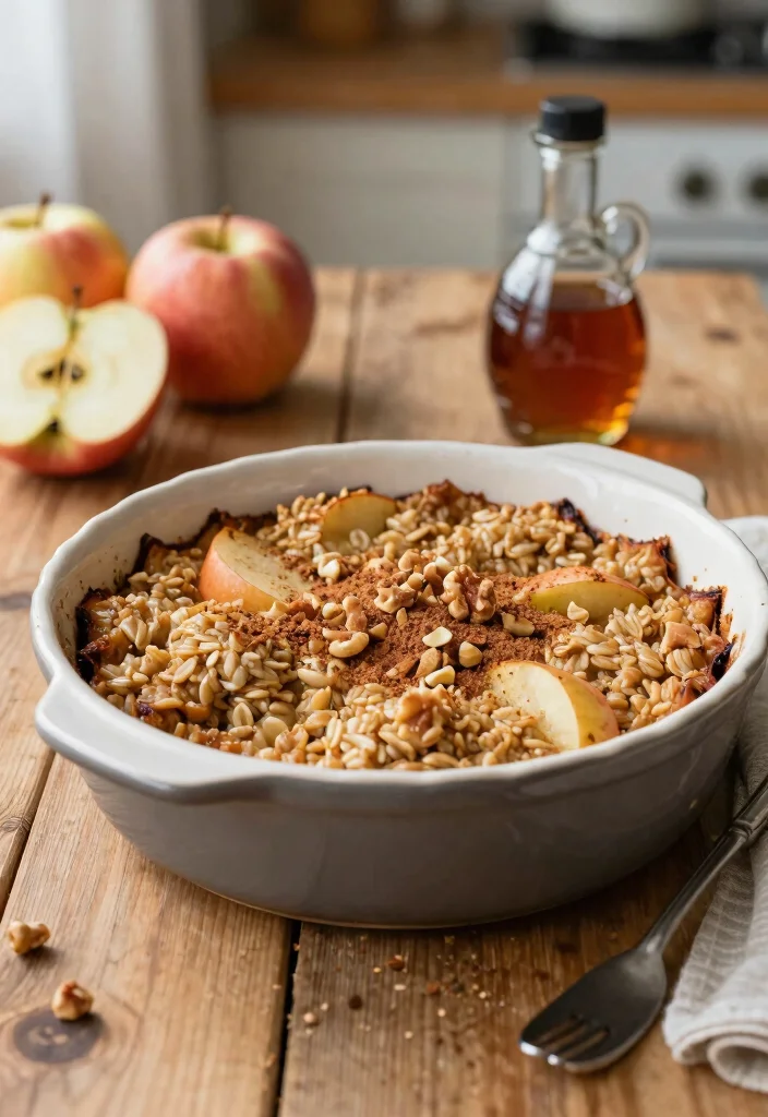 12 Healthy Baked Breakfast Recipes for Easy Mornings 6. Spiced Apple Oatmeal Bake 0