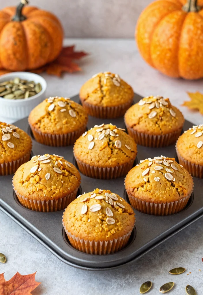 12 Healthy Baked Breakfast Recipes for Easy Mornings 7. Pumpkin Protein Muffins 0