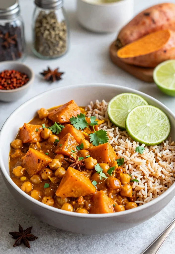 12 Healthy Christmas Dinner Recipes for a Lighter Holiday 5. Sweet Potato and Chickpea Curry 0