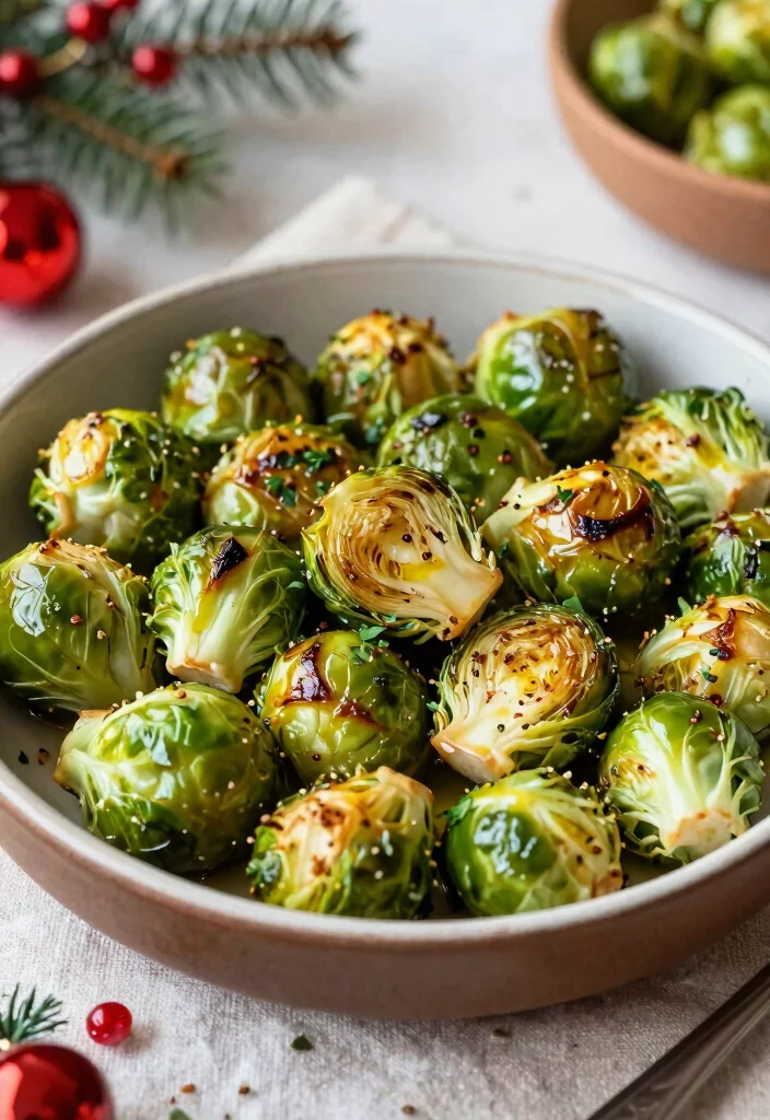 12 Healthy Christmas Dinner Recipes for a Lighter Holiday 8. Spicy Roasted Brussels Sprouts 0