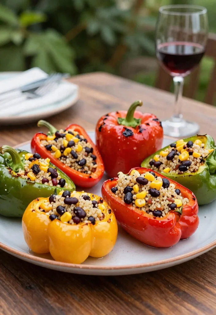 12 Healthy Grilled Recipes for Clean Bold Flavor 10. Grilled Stuffed Bell Peppers 0