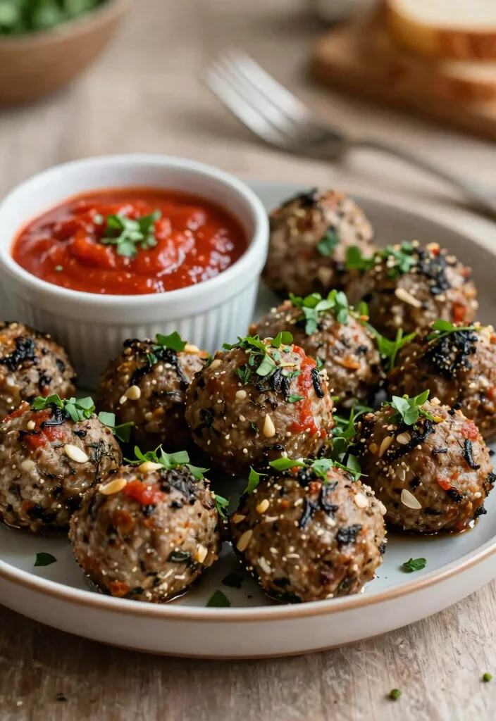 12 Healthy Meatball Recipes for Lean Comfort Meals 11. Herb and Garlic Meatballs 0