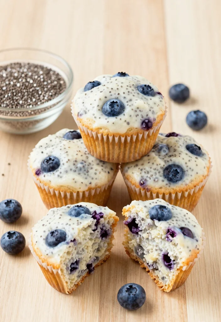 12 Healthy Vegan Baking Recipes for Clean Sweet Treats 6. Blueberry Chia Pudding Muffins 0