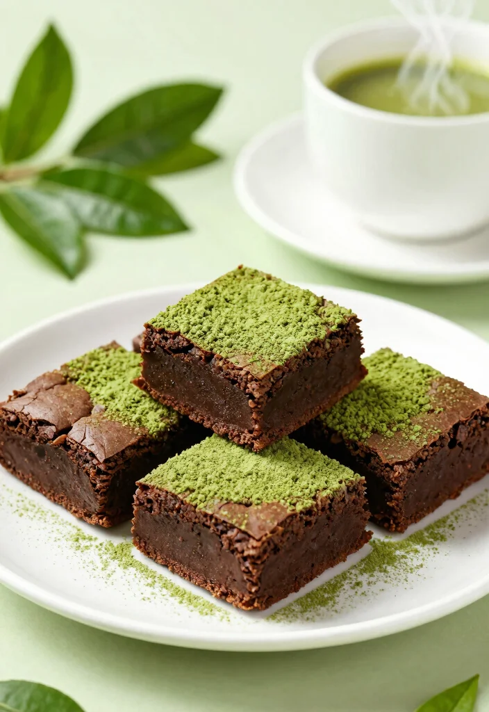12 Korean Dessert Recipes with Unique Sweet Flavors 8. Vegan Matcha Brownies with a Twist 0