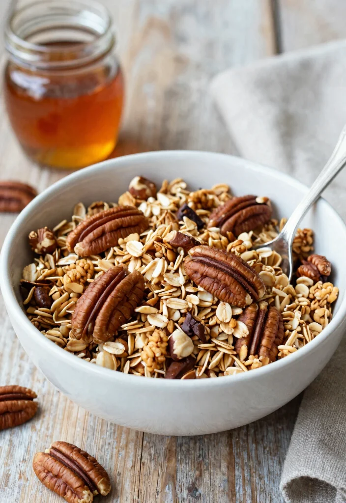 12 Pecan Dessert Recipes with Rich Nutty Crunch 10. Maple Pecan Granola 0