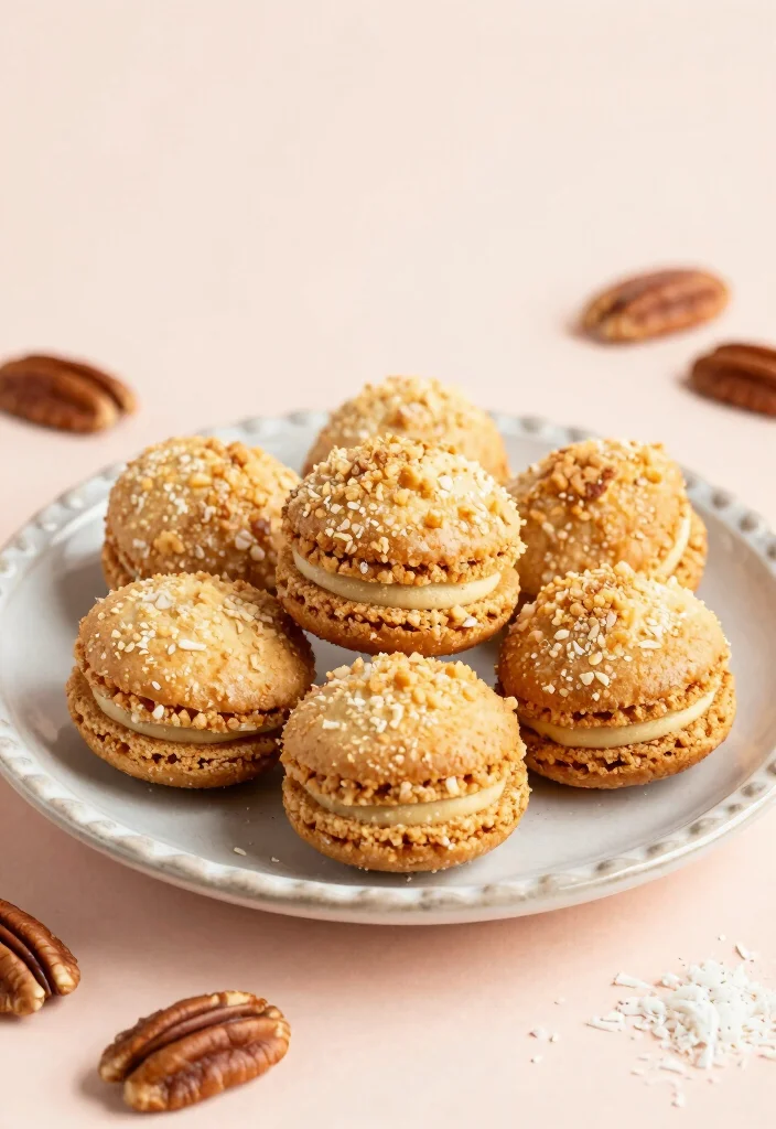 12 Pecan Dessert Recipes with Rich Nutty Crunch 11. Pecan Coconut Macaroons 0