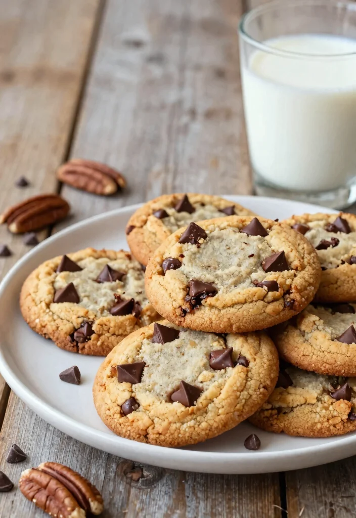 12 Pecan Dessert Recipes with Rich Nutty Crunch 2. Pecan Chocolate Chip Cookies 0