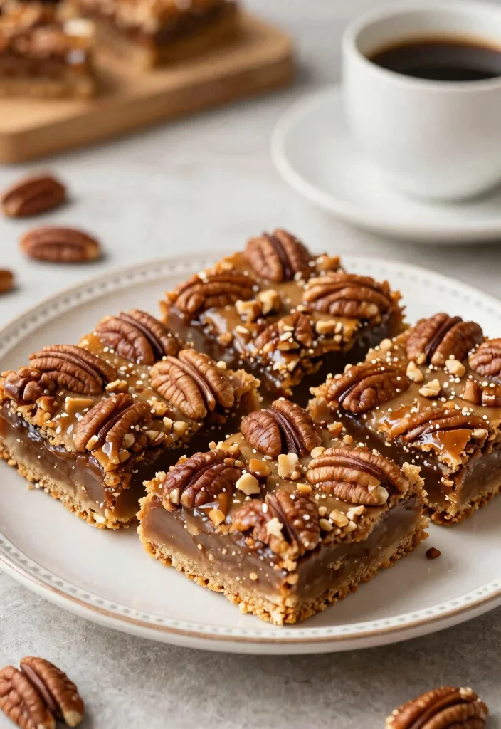 12 Pecan Dessert Recipes with Rich Nutty Crunch 4. Pecan Pie Bars 0