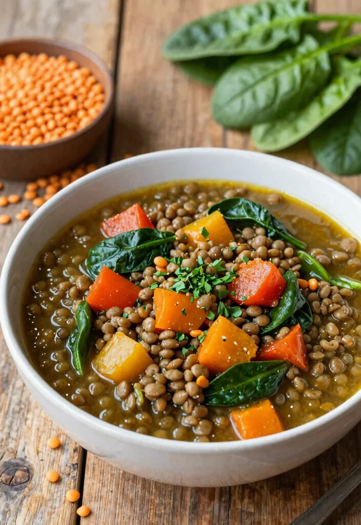 12 Prediabetic Dinner Recipes for Balanced Eating 56 12 Prediabetic Dinner Recipes for Balanced Eating - 6. Lentil and Spinach Stew 1