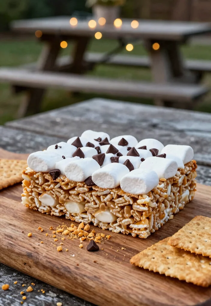 12 Rice Krispie Dessert Recipes for No Bake Favorites 4. Smores Rice Krispie Treats 0
