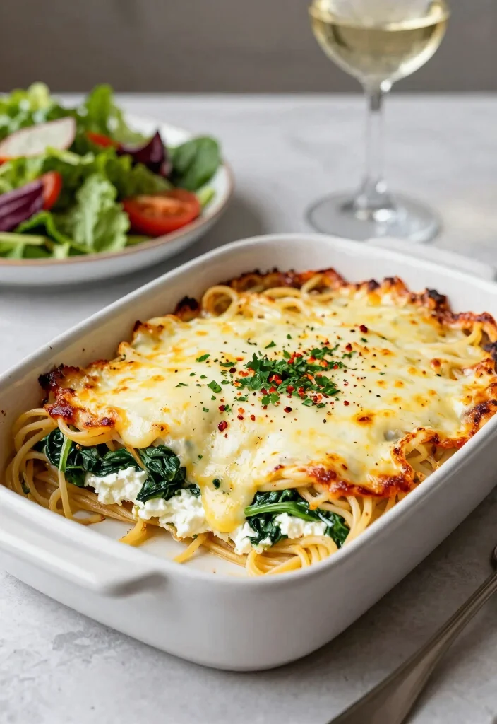 12 Spaghetti Dinner Recipes for Family Favorites 5. Spinach and Ricotta Stuffed Spaghetti 0