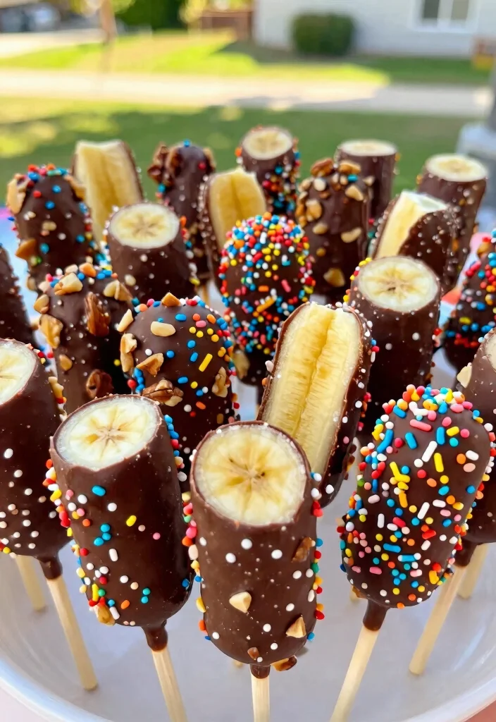14 Dessert Food Recipes for Easy Homemade Sweets 11. Chocolate Dipped Banana Pops 0